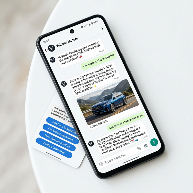 WhatsApp automation for automotive businesses
