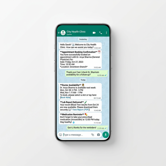 WhatsApp automation for healthcare